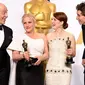 Para pemenang Oscar 2015 yakni Julianne Moore, Eddie Redmayne, Patricia Arquette, dan J.K. Simmons. (foto: dailymail)