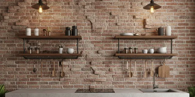 10 Inspirasi Dapur Sederhana dengan Dinding Bata Ekspos, Ide Desain Rustik yang Estetik