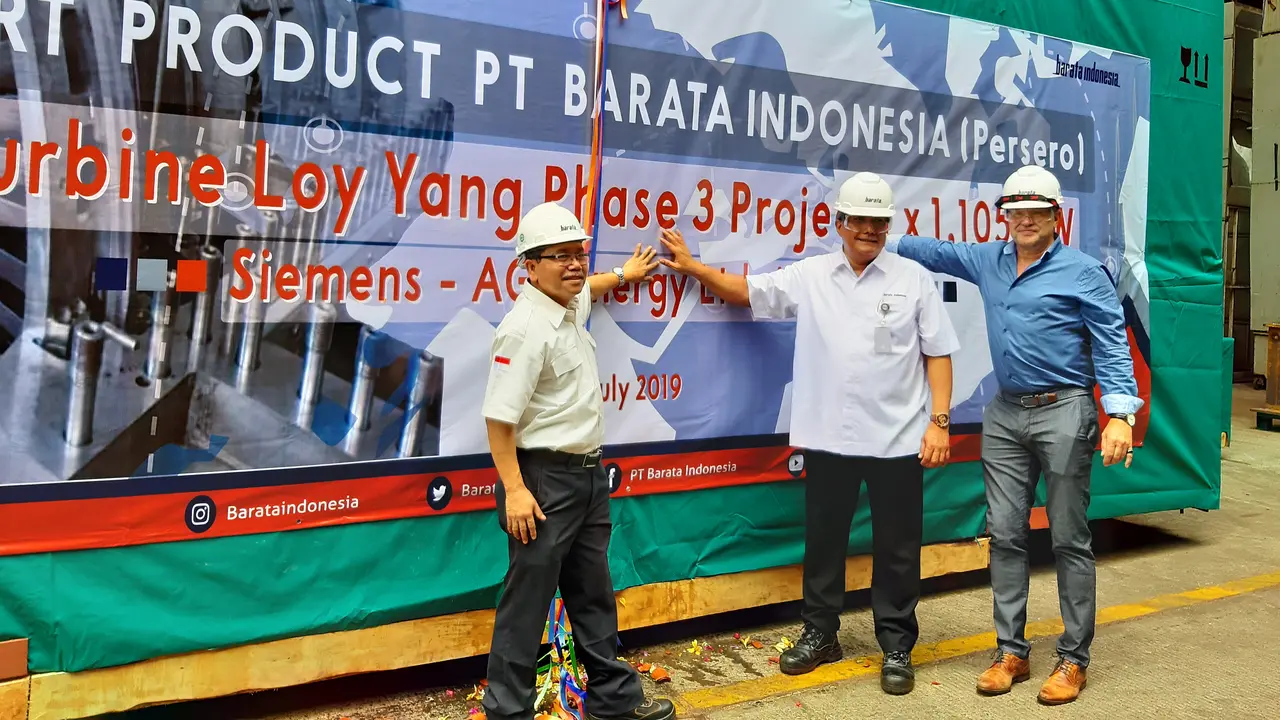 Barata Indonesia ekspor komponen Turbin Pembangkit Listrik ke Australia