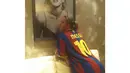 Selain menyukai tenis Victoria Azarenka juga menyukai sepak bola dan Lionel Messi menjadi idolanya bersama Barcelona. (Bola.com/Instagram victoria)