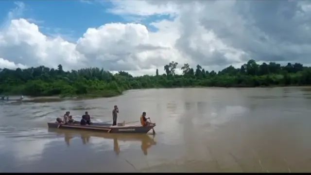 Tim SAR Kendari mencari seotrang petani di Konawe Selatan hilang diterkam buaya di Sungai Roraya Konawe Selatan, Rabu (5/7/2023).(Liputan6.com/dok SAR)