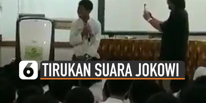 VIDEO: Mirip Banget, Pelajar Ini Tirukan Suara Presiden Jokowi