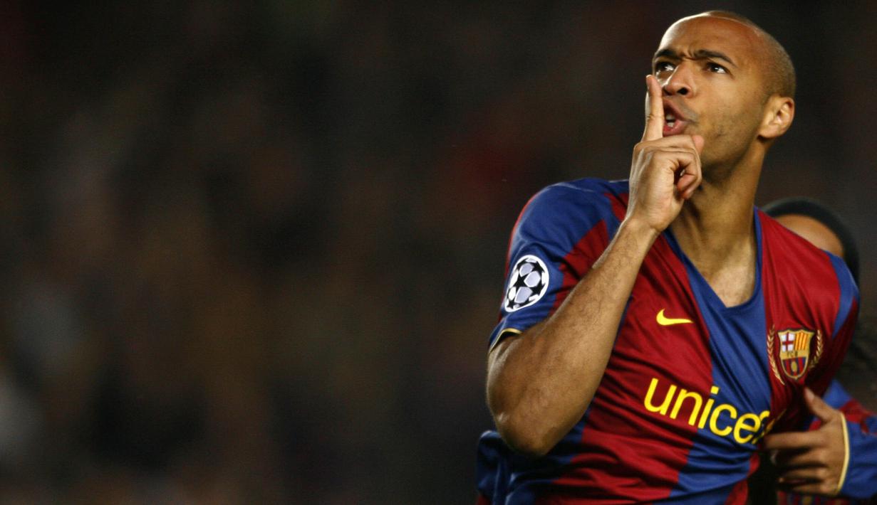 5. Thierry Henry (Arsenal, Barcelona) - 8 Gol. (AFP/Lluis Gene)