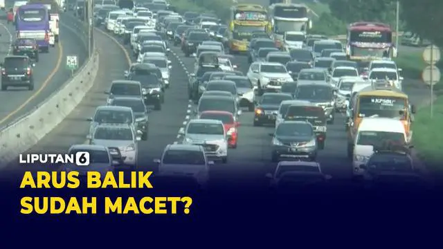 Gelombang arus balik lebaran mulai memadati ruas jalan tol Jakarta - Cikampek hari Rabu (4/5). Ribuan kendaraan tampak melaju pelan di daerah Karawang Jawa Barat.