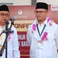 Bakal paslon Ali Baal Masdar-Arwan Aras (ABM-ARS) mendaftar di KPU Sulbar (Liputan6.com/Abdul Rajab Umar)