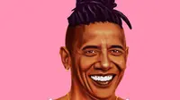Apa kamu pernah bertanya-tanya, seandainya Barack Obama yang Presiden Amerika Serikat itu, tiba-tiba tampil di depan publik dengan berambut 
