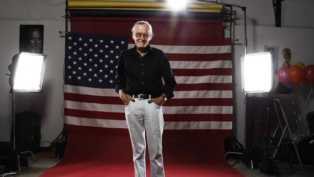 Komikus sekaligus pendiri Marvel Comics, Stan Lee, meninggal pada usia 95 tahun, 12 November 2018 (AP/Matt Sayles)