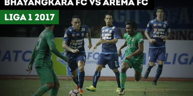 VIDEO: Highlights Liga 1 2017, Bhayangkara FC vs Arema FC 2-1