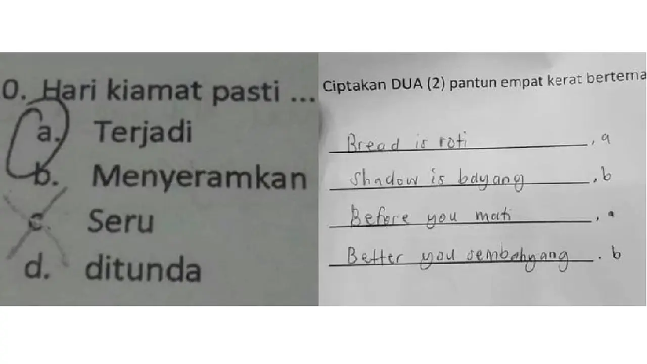 Tingkah Nyeleneh Orang Jawab Soal Ujian, Bikin Kita Nyengir Geli