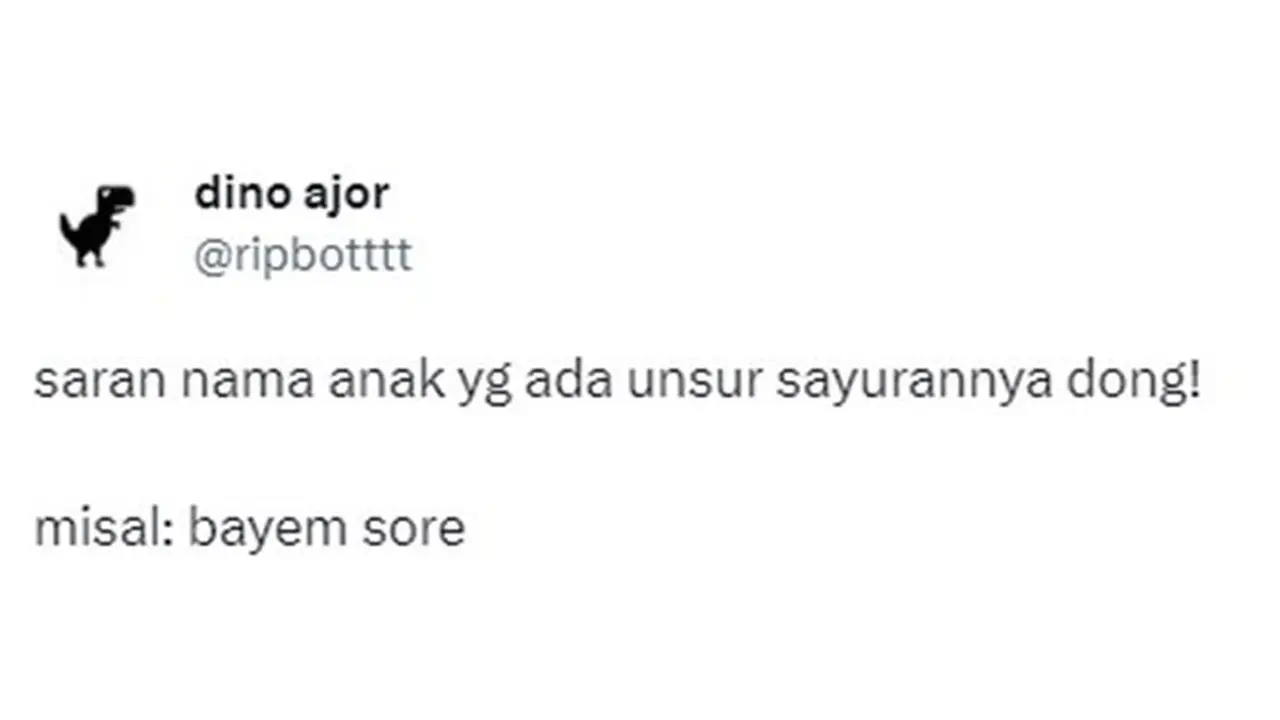 Netizen Ini Minta Saran Nama Anak Berunsur Sayuran, 7 Hasilnya Bikin Geleng Kepala