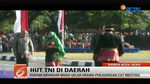 Selain drama kolosal perjuangan Cut Meutia, sekitar 200 prajurit Kodam Iskandar Muda juga menggelar atraksi silat dan defile pasukan TNI.