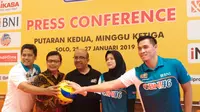 Konferensi pers Proliga 2019 seri ketiga putaran kedua di Solo, Kamis (24/1/2019). (Bola.com/Vincentius Atmaja)