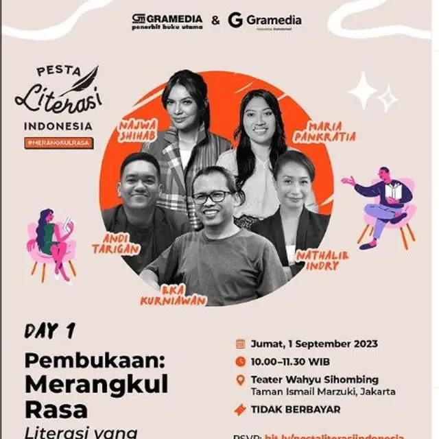 Pesta Literasi Indonesia 2023 Tak Hanya Tentang Buku, Ada Fashion Show, Konser Musik hingga Kuliner