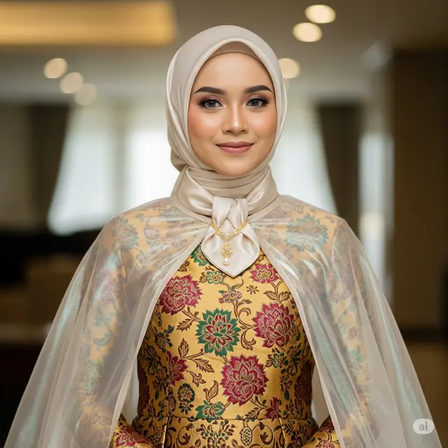 Dress Brokat Outer Cape