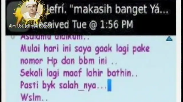 Ini Pesan-pesan Terakhir Ustad Jefri al Buchori