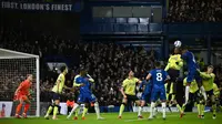 Chelsea ketika mengalahkan Southampton dengan skor 4-0 di ajang Liga Inggris 2024/2025. (JUSTIN TALLIS / AFP)