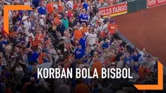 Insiden tidak terduga terjadi pada pertandingan bisbol antara Chicago Cubs vs Houston Astros. Seorang balita perempuan terkena bola dan dilarikan ke rumah sakit.