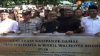 Pawai kampanye damai ini juga digelar untuk memperkenalkan diri 4 pasangan calon kepada masyarakat.