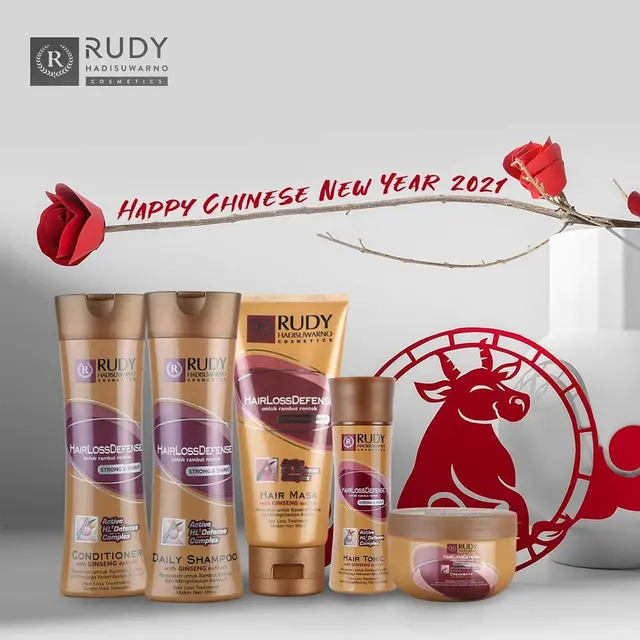 Rangkaian produk perawatan rambut rontok dari Rudy Hadisuwarno Cosmetics