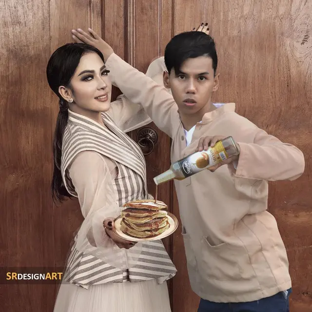 6 Editan Foto Pria Bersama Penyanyi Cewek Tanah Air, Kocak