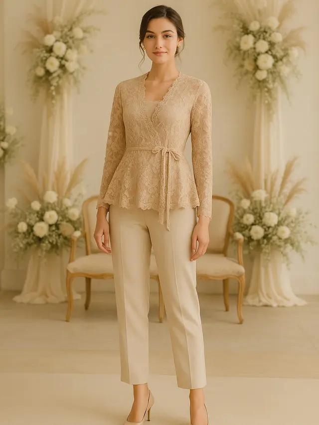 Model Cardigan Brokat Tali Samping untuk Kondangan