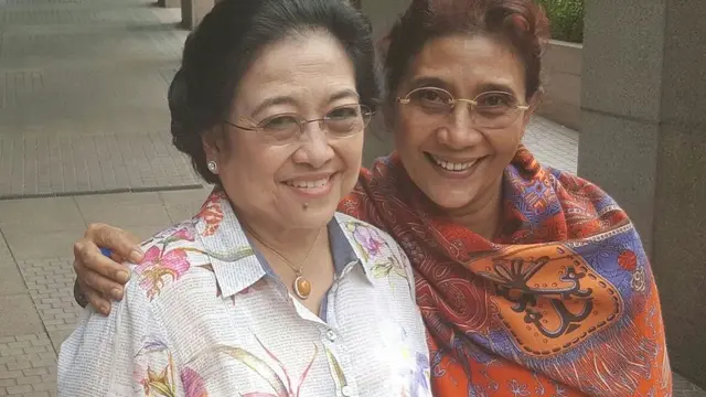 Susi Pudjiastuti dan Megawati. (Foto: Dok. Instagram @susipudjiastuti115)