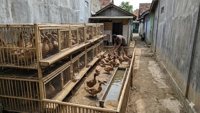 Cara Ternak Itik Mojosari di Lahan Sempit. AI