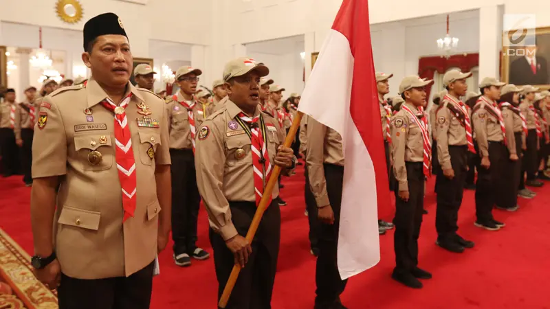 Jokowi Lepas Kontingen Pramuka ke Virginia