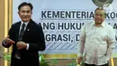 Menko Kumham Imipas, Yusril Ihza Mahendra menambahkan bahwa pemerintah Indonesia tidak memberikan pengampunan kepada Mary Jane Veloso, namun sepakat untuk memulangkan Mary Jane ke Filipina. (Liputan6.com/Herman Zakharia)