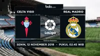 La Liga 2018-2019 Celta Vigo vs Real Madrid  (Bola.com/Adreanus Titus)