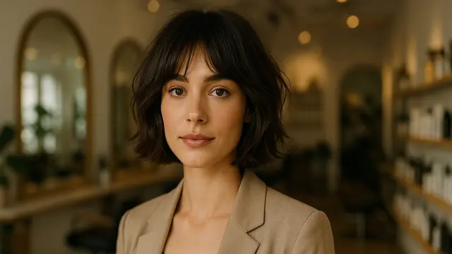 Model Rambut Shag Modern dengan Curtain Bangs