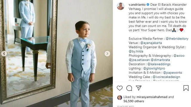 Vincent Verhaag - El Barack, putra Jessica Iskandar (Foto: Instagram/@v.andrianto)