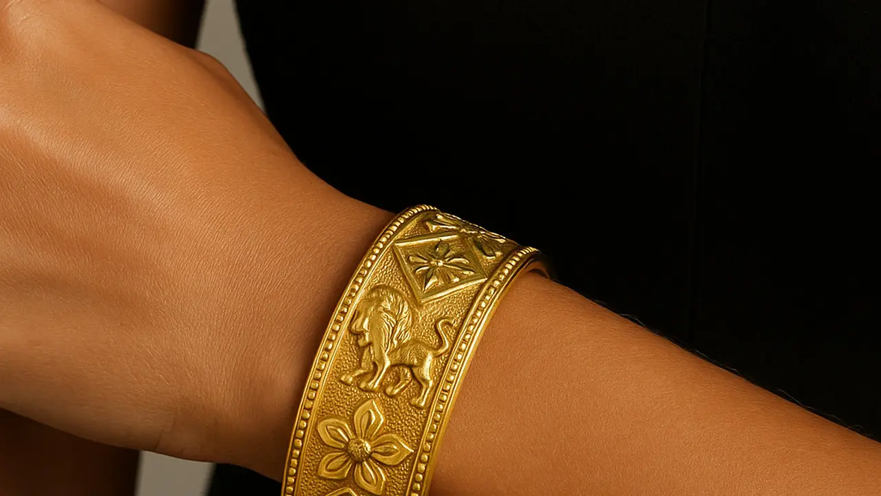 Model Gelang Emas 18 Karat Terbaru (Image by ChatGPT)
