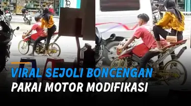 Warganet dibuat salah fokus oleh sikap si cewek saat membonceng.