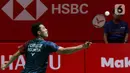 Kemenangan atas Lin Chun-yi mengantar Jonatan Christie melaju ke perempat final Indonesia Masters 2025. (Liputan6.com/Herman Zakharia)