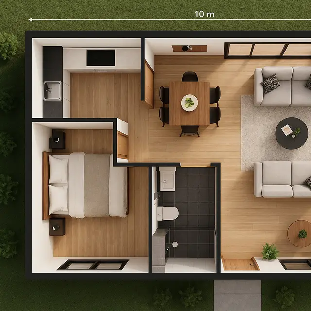 Desain Rumah Kecil Mewah untuk Lahan 6x10