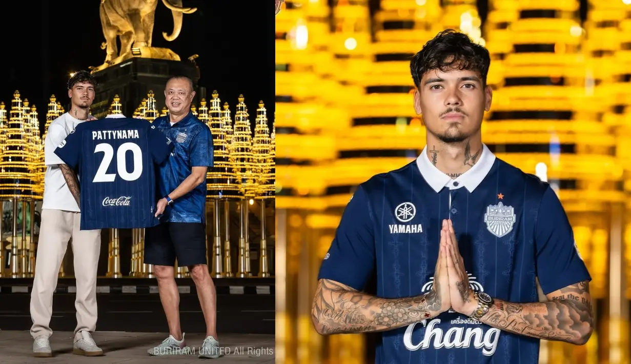 Shayne Pattynama memilih untuk mengarungi musim 2025/2026 bersama klub Thailand, Buriram United FC. Ia meninggalkan klub liga 2 Belgia, KAS Eupen dengan status bebas transfer. (Dok. Buriram United FC)
