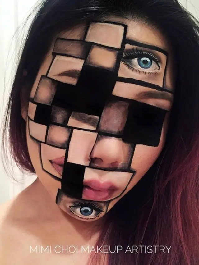 7 Makeup 3D Menyeramkan, Seperti Nyata