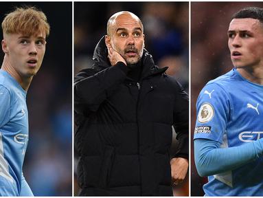 Pelatih Manchester City, Pep Guardiola nampaknya tidak ambil pusing dengan kepergian Ferran Torres ke Barca. Pasalnya The Citizen mempunyai akademi sepak bola yang menjadikan mereka pemain top layaknya Phil Fodden dan Cole Palmer. (AFP)