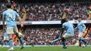 Kemenangan The Cityzens dibuka dengan gol indah Jeremy Doku pada menit ke-60. (AFP/Darren Staples)