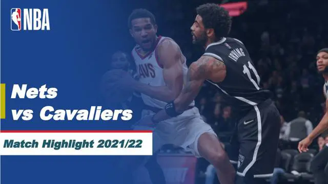 Berita video highlight NBA pertandingan Brooklyn Nets melawan Cleveland Cavaliers di play-in NBA 2021-2022. Kyrie Irving memimpin Nets mengalahkan Cavs dengan skor akhir 115-108 pada laga yang berlangsung, Rabu (13/4/22).