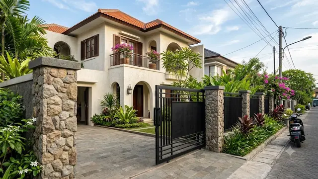 Model Pagar Mediterania Minimalis