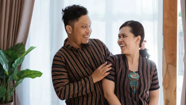jawa couple bahagia menikah
