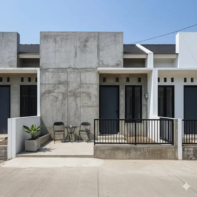Industrial Modern dengan Aksen Beton