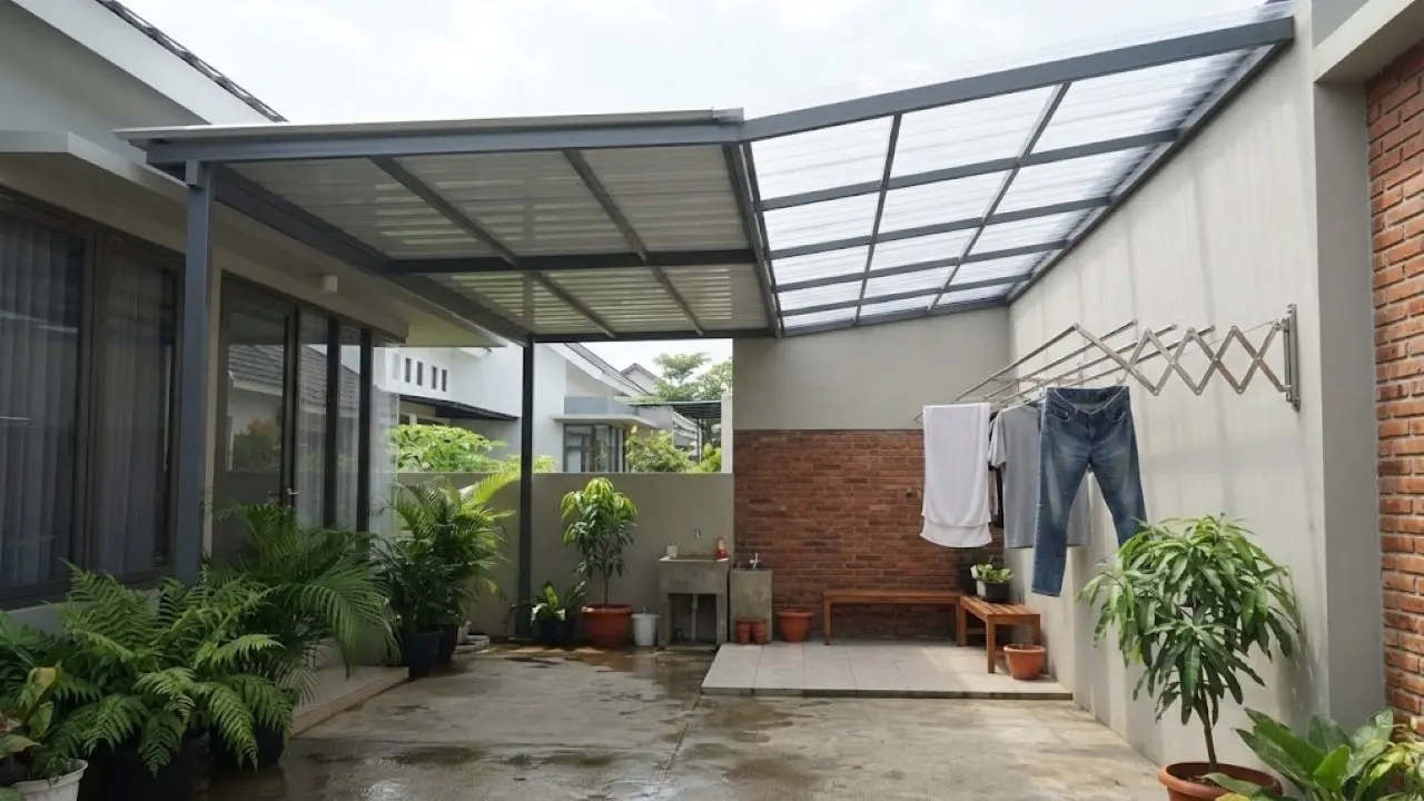 Inspirasi Kanopi Jemuran Anti-Tampias