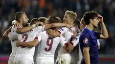 Timnas Republik Ceko sukses meredam Belanda 2-1 di kualifikasi Piala Eropa 2016 grup A di Praha, (9/9/2014). (REUTERS/David W Cerny)