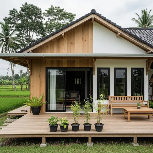 Rumah Sederhana 50 Juta ala Japandi di Desa