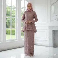 8 Model Gamis Full Brokat Terbaru, Desain Mewah dengan Potongan Modern (Foto: Gemini AI)