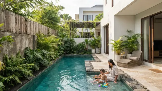 Desain Kolam Dangkal untuk Rumah Kecil