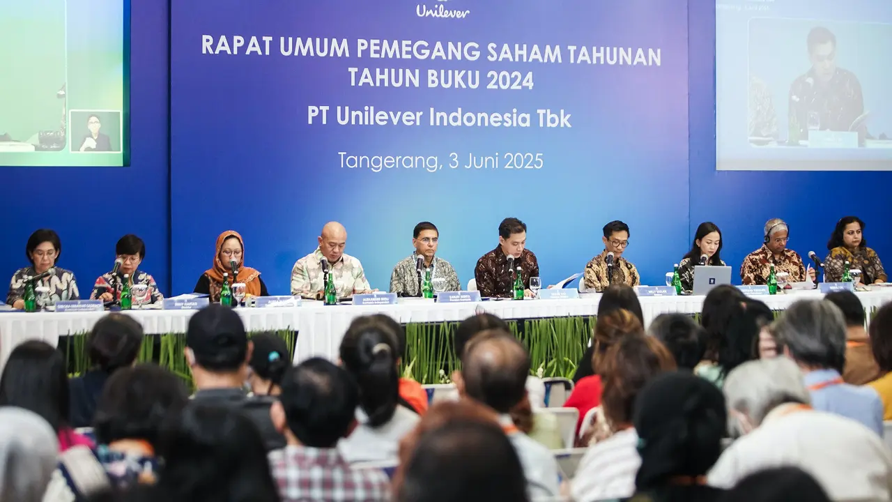 Rapat Umum Pemegang Saham Tahunan PT Unilever Indonesia Tbk (UNVR), Selasa (3/6/2025). (Foto: Unilever Indonesia)